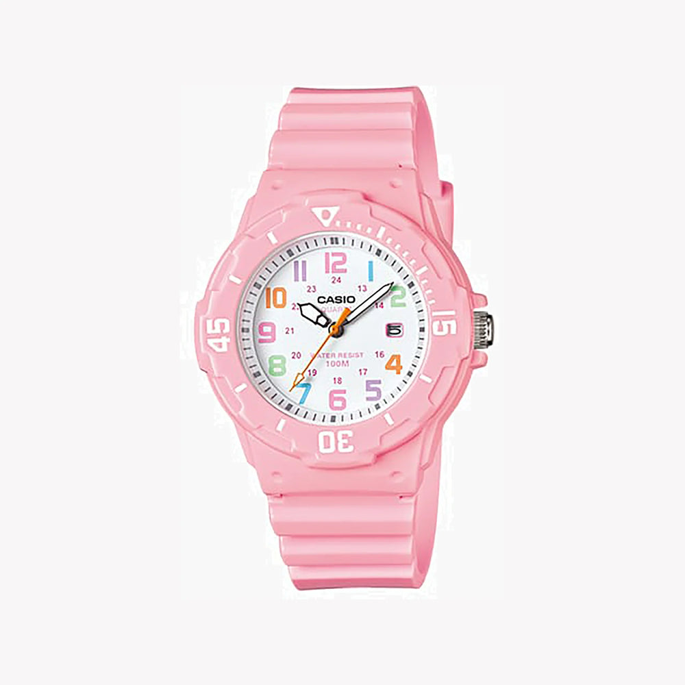 Casio Women's Pink Resin Watch, White Dial | Lrw-200h-4b2v by i-watch