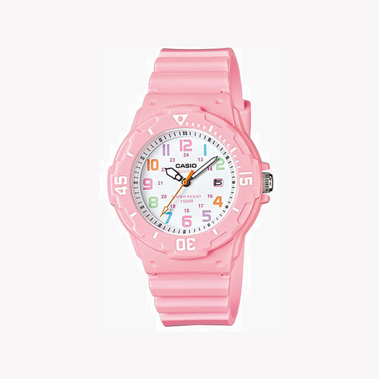 Montre analogique rose pour femme Casio LRW-200H-4B2V