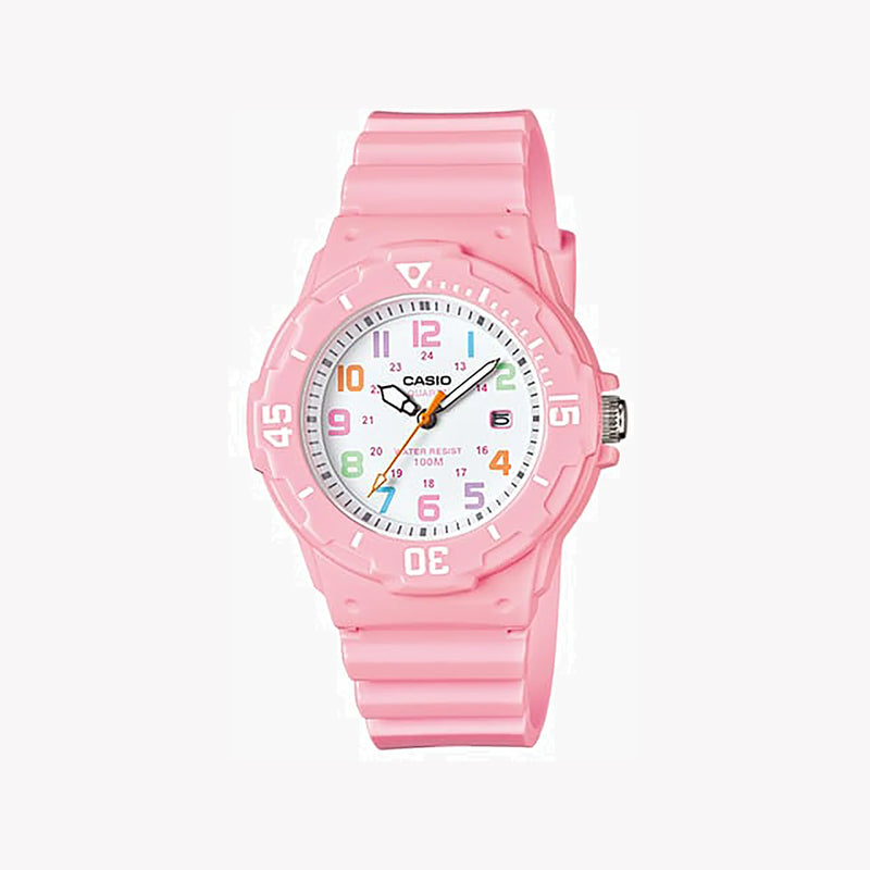 Casio Women's Pink Resin Watch, White Dial | Lrw-200h-4b2v by i-watch