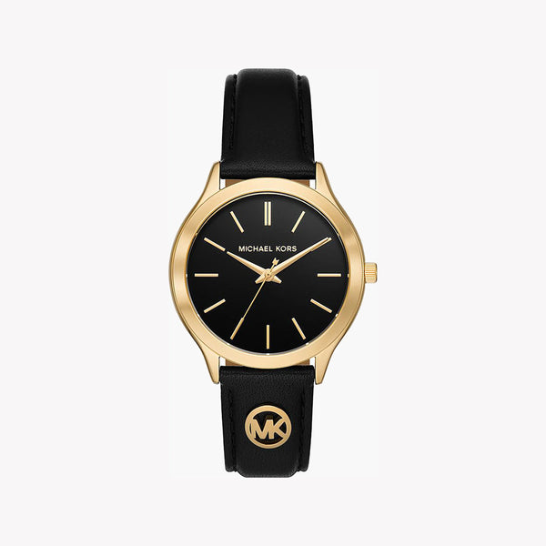 Michael Kors Women's Gold Watch, Black Leather | Mk7482 by i-watch