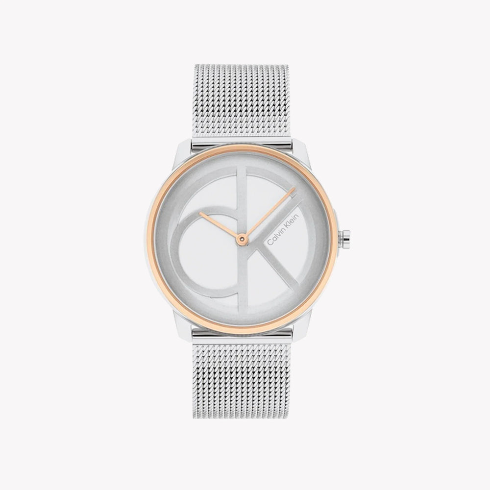 Ck Calvin Klein Men's Silver Stainless Steel Watch, White Dial | K1s21146d by i-watch