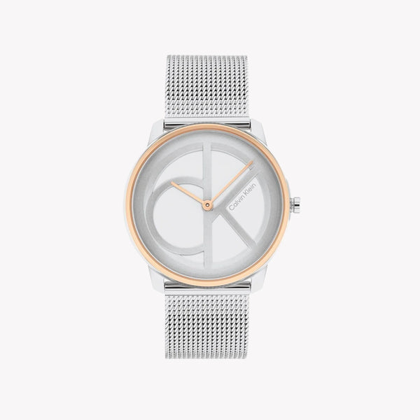 Ck Calvin Klein Men's Silver Stainless Steel Watch, White Dial | K1s21146d by i-watch