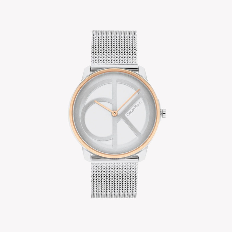 Ck Calvin Klein Men's Silver Stainless Steel Watch, White Dial | K1s21146d by i-watch