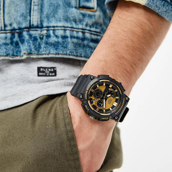 Casio Men's Black Resin Watch, Digital Dial | Mcw-200h-9avdf by i-watch