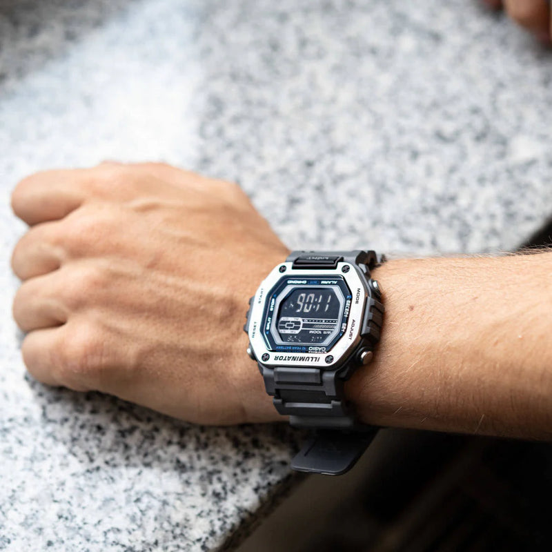 Casio Men's Black Resin Watch, Digital Display | Mwd-110h-8bvdf by i-watch