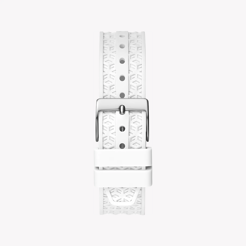 Guess Women's White Silicone Watch, Biobased Nylon Case | Gw0677l1 by i-watch