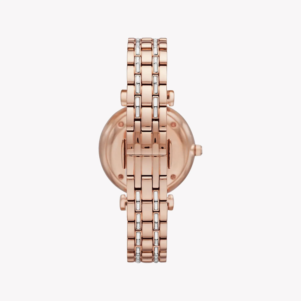 Emporio Armani Women's Rose Gold Watch, White Dial | Ar11294 by i-watch