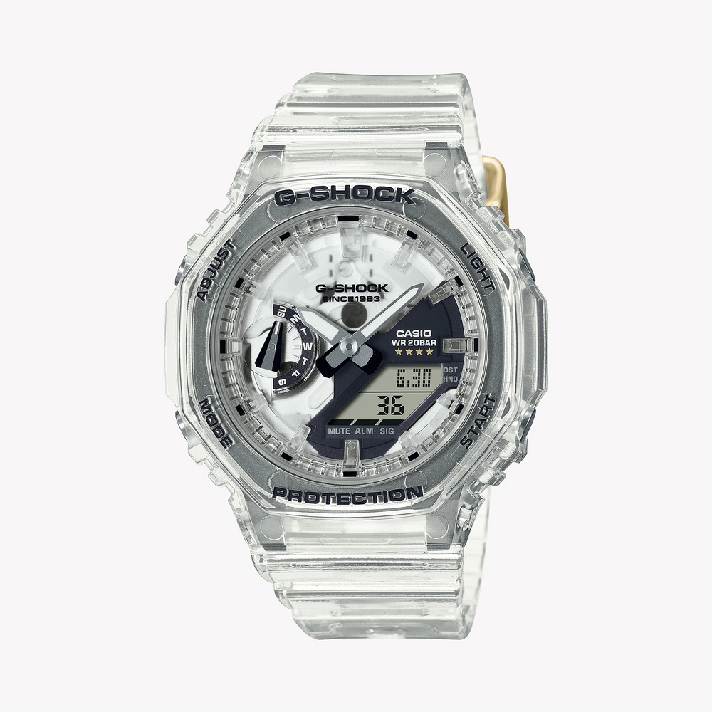 G-Shock Women's White Resin Watch, Silver Dial | Gma-S2140rx-7adr by i-watch