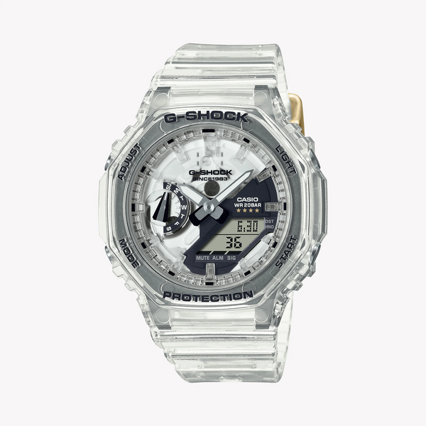 G-Shock Women's White Resin Watch, Silver Dial | Gma-S2140rx-7adr by i-watch