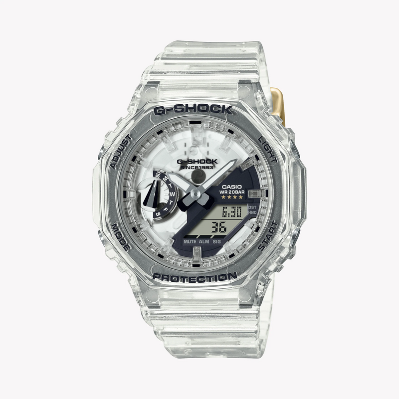 G-Shock Women's White Resin Watch, Silver Dial | Gma-S2140rx-7adr by i-watch