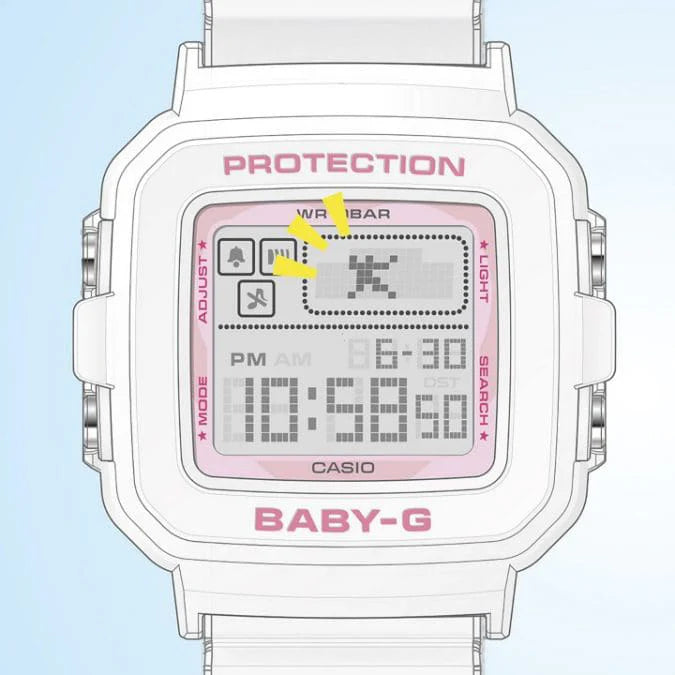 Casio Kids' White Resin Watch, Shock Resistant | Bgd-10kpp-7er by i-watch