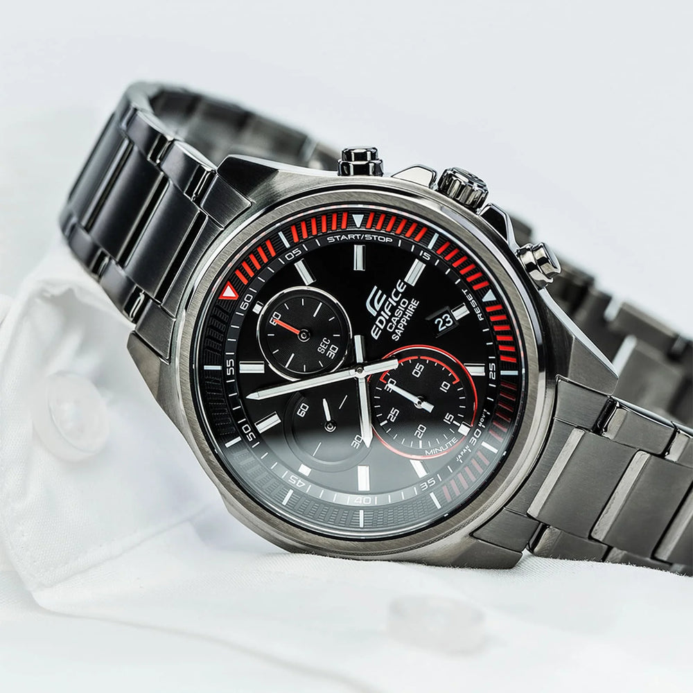 Timeless Elegance Men's Stainless Steel Watch, Black Dial | Efr-S572dc-1avu by i-watch