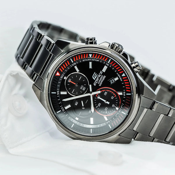 Timeless Elegance Men's Stainless Steel Watch, Black Dial | Efr-S572dc-1avu by i-watch