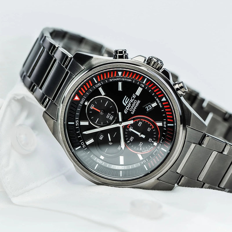 Timeless Elegance Men's Stainless Steel Watch, Black Dial | Efr-S572dc-1avu by i-watch