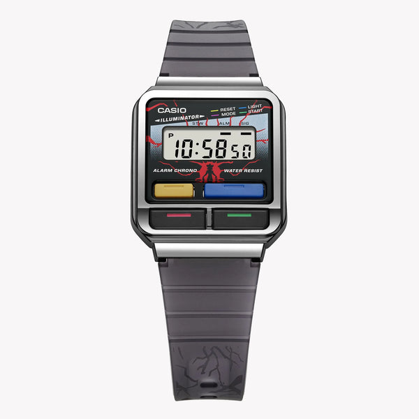 Casio Men's Silver Resin Watch, Black Band | A120west-1a by i-watch