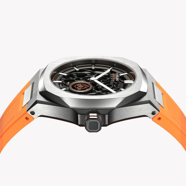 D1 MILANO Men's Grey & Orange Watch, Transparent Dial | D1-SKRJ16 by i-watch