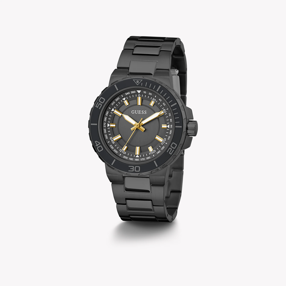 Guess Men's Black Stainless Steel Watch, Black Dial | Gw0426g3 by i-watch
