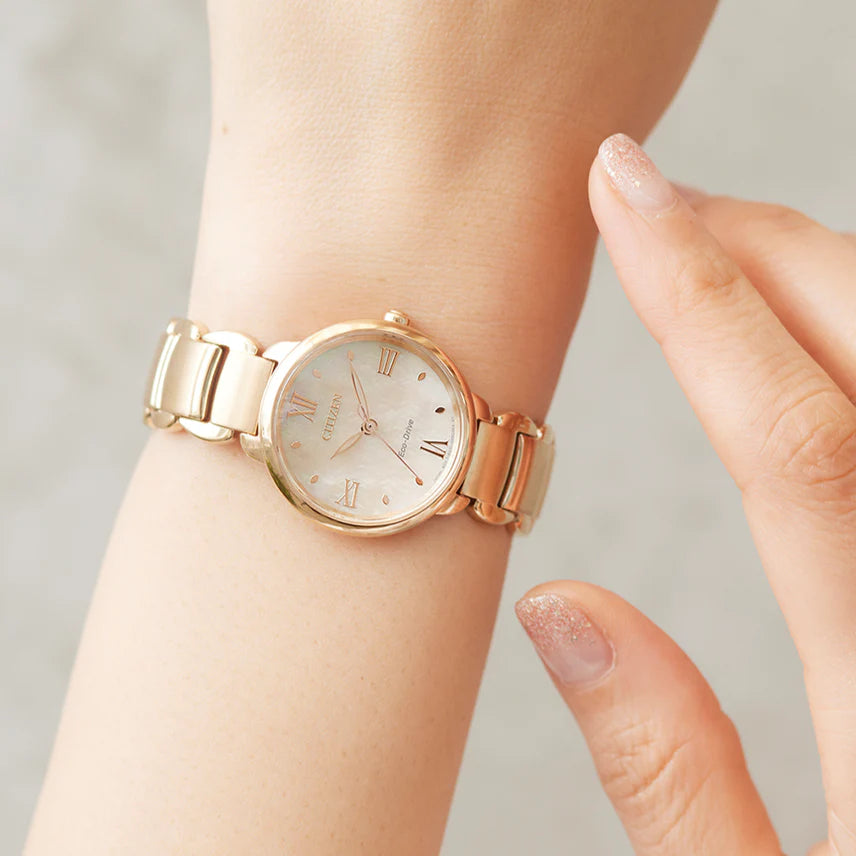 Citizen Women's Gold Stainless Steel Watch, White Dial | Em0929-81y by i-watch