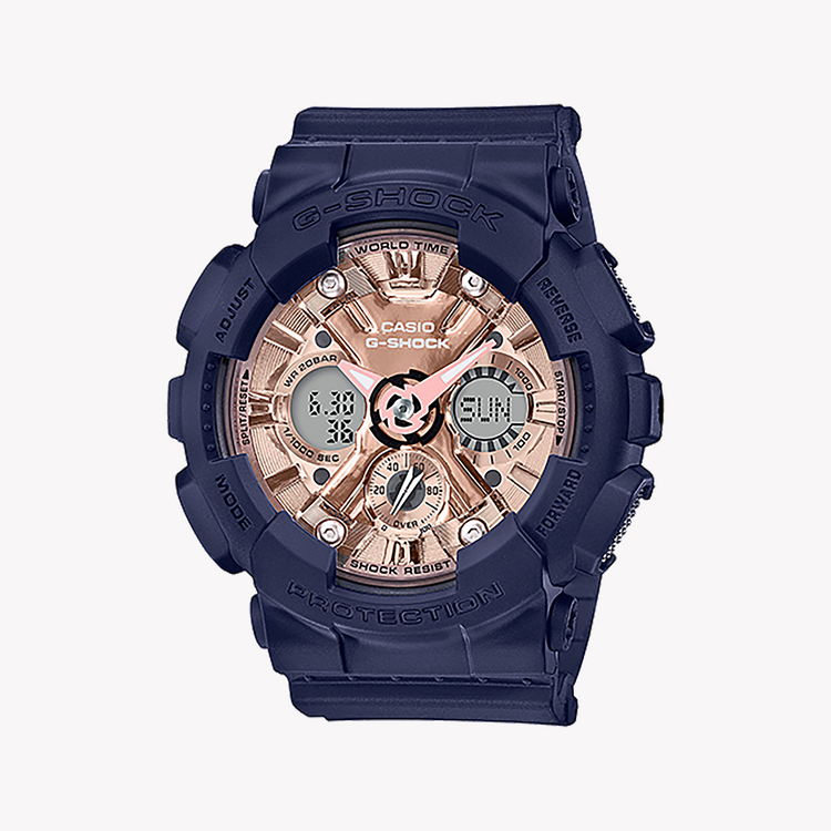 CASIO G-SHOCK GMA-S120MF-2A2DR - BOLD BLUE ADVENTURE TIMEPIECE for Women with Resin Band and Digital Dial