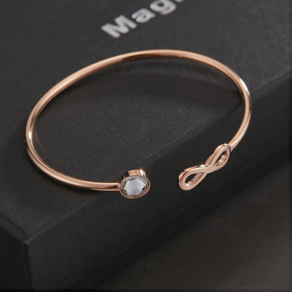 Zink Women's Rose Gold Stainless Steel Bracelet | Zfbg005rgc