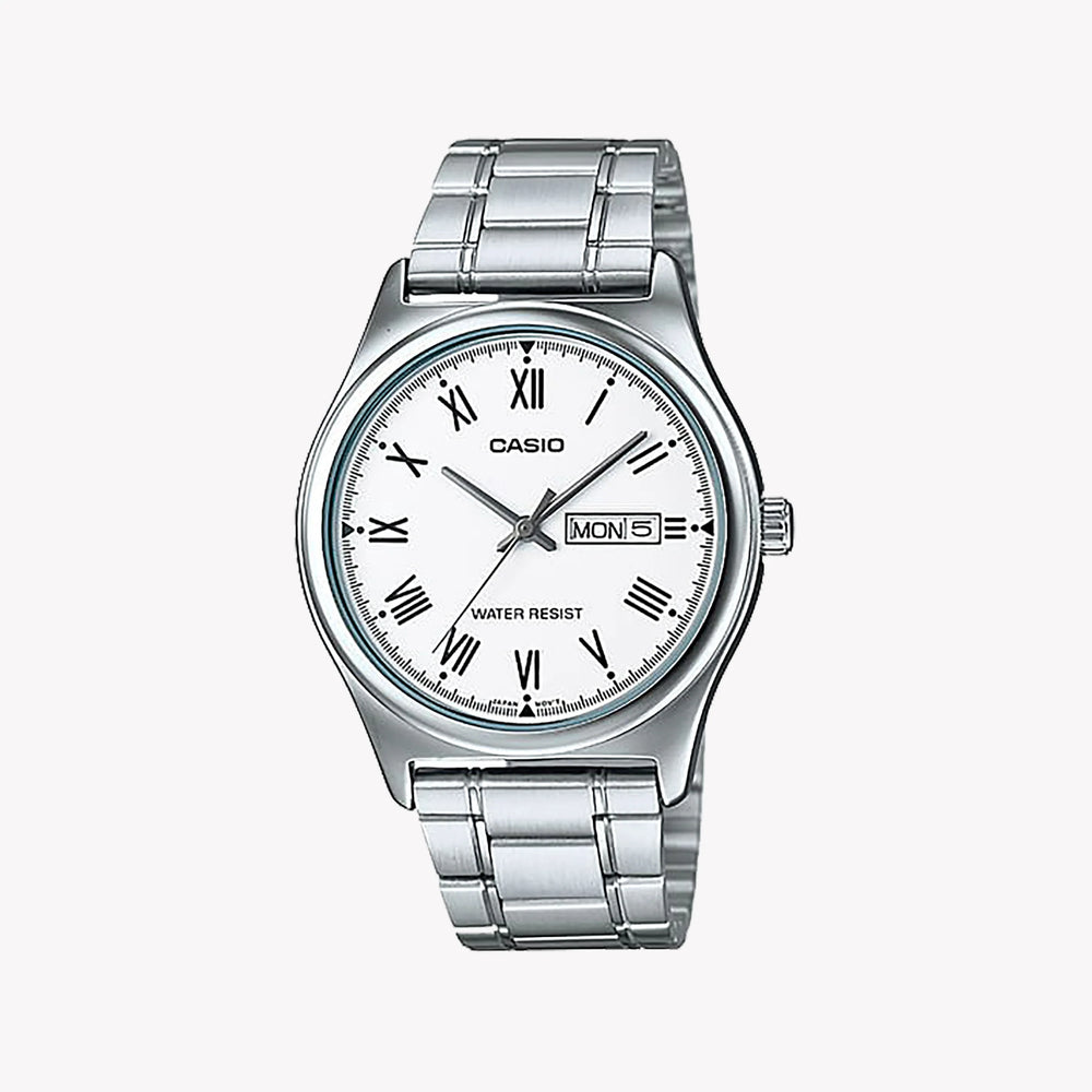 Timeless Elegance Men's Silver Watch, White Dial | Mtp-V006d-7b2udf by i-watch