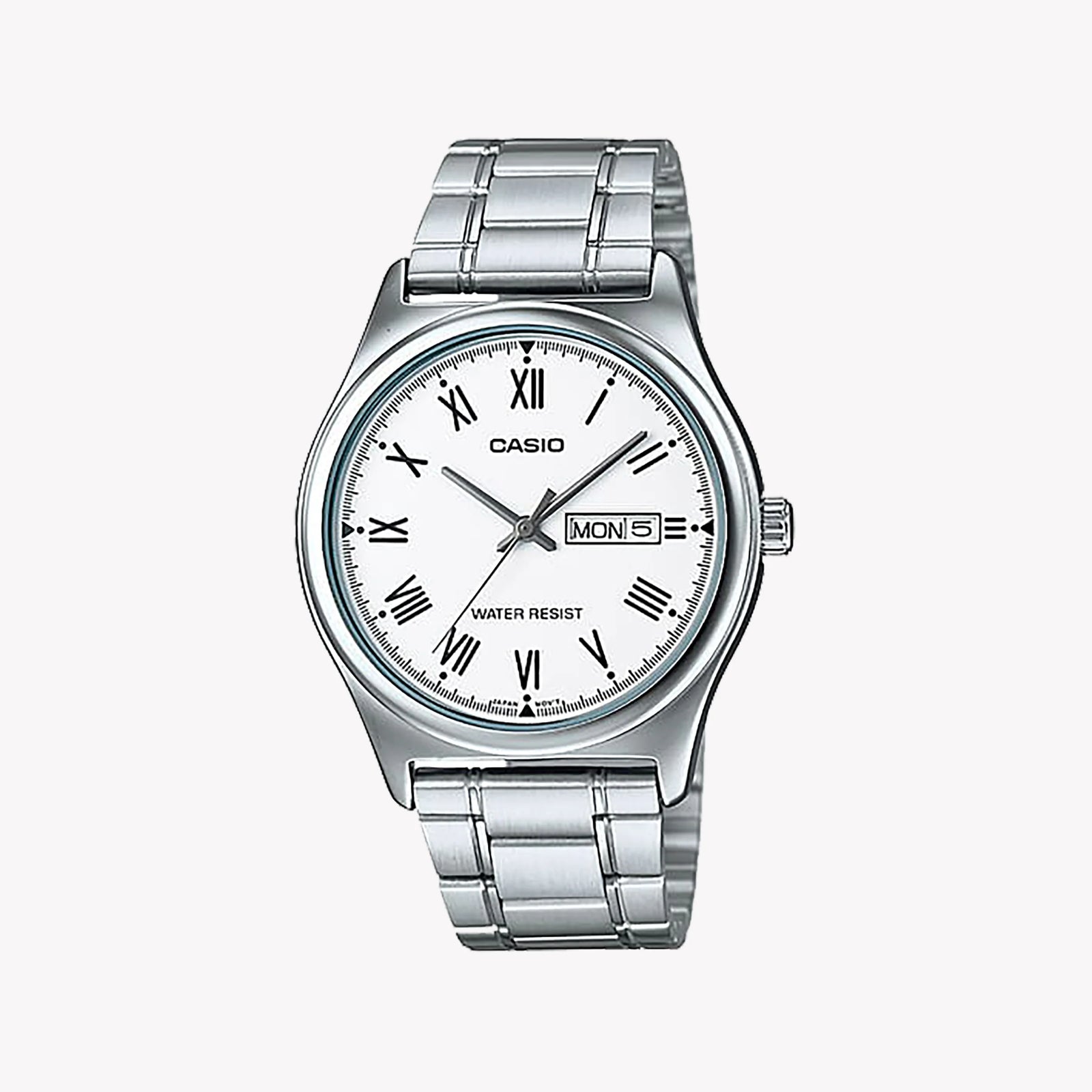 Timeless Elegance Men's Silver Watch, White Dial | Mtp-V006d-7b2udf by i-watch