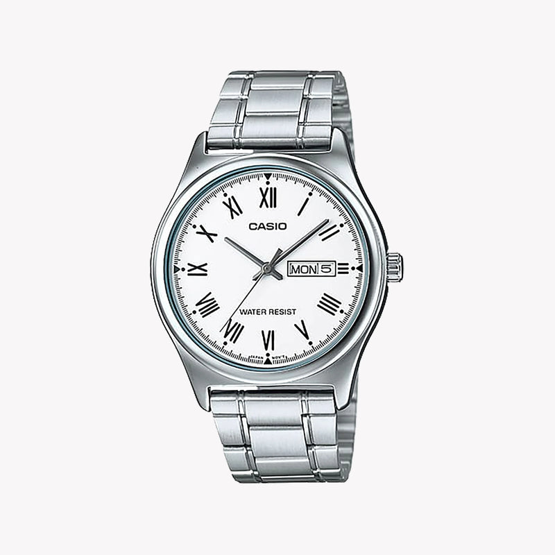 Timeless Elegance Men's Silver Watch, White Dial | Mtp-V006d-7b2udf by i-watch