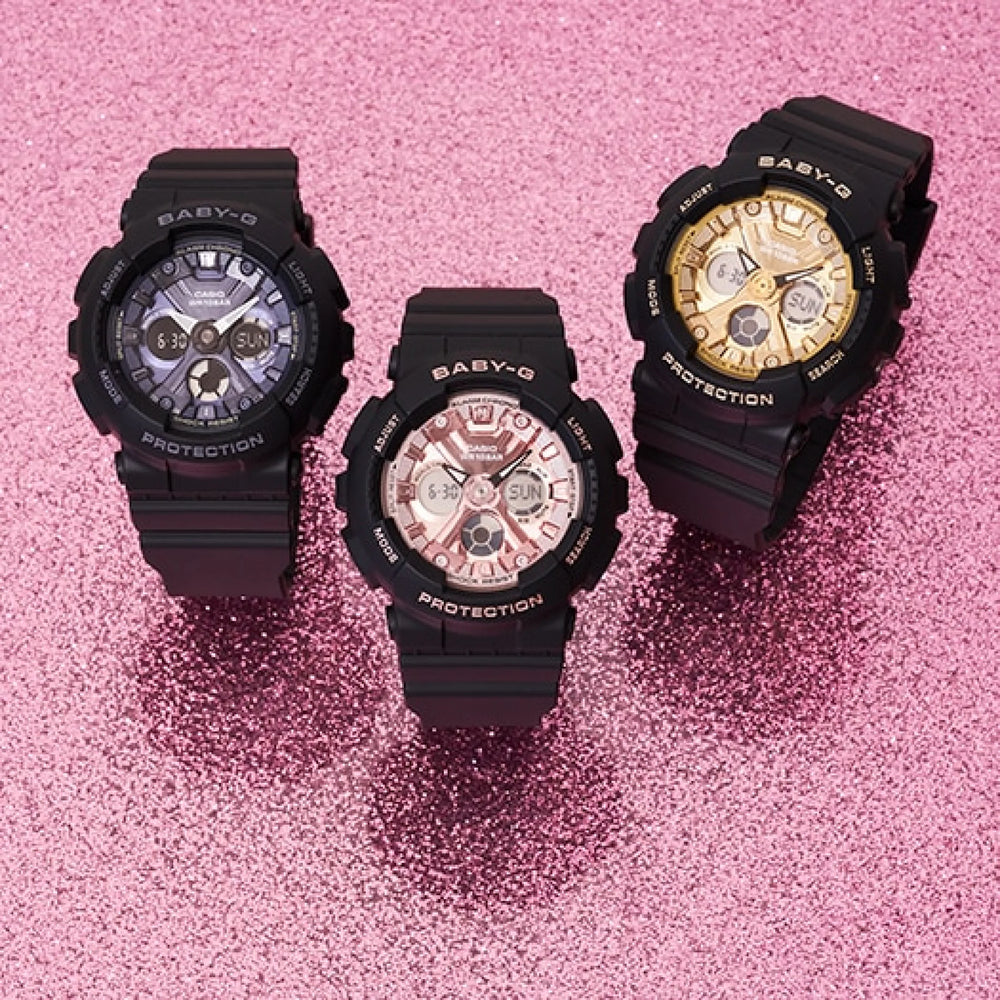 Ba-130-1a4dr Baby-G Adventure-Ready - Sporty Chic Women's Watch With Black Resin BAnd and Vibrant Accents by i-watch