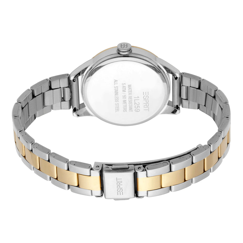 Esprit Women's Watch With Silver Stainless Steel Case And Silver & Gold Stainless Steel Band by i-watch