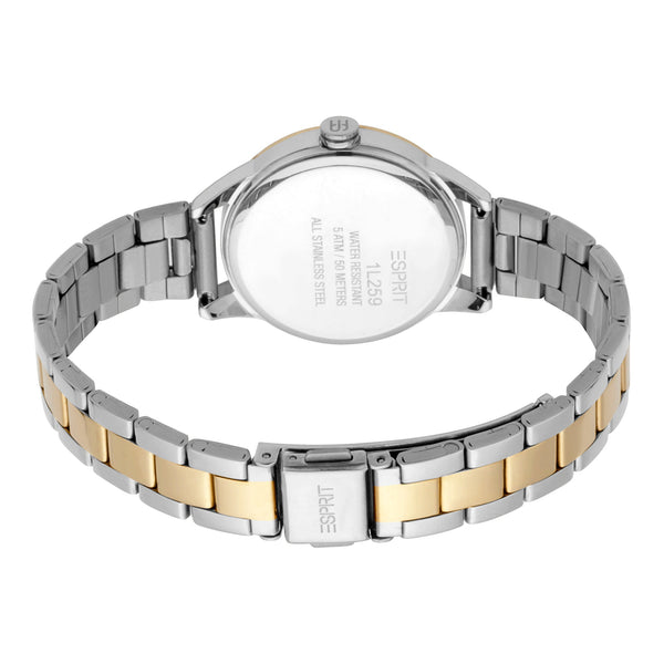 Esprit Women's Watch With Silver Stainless Steel Case And Silver & Gold Stainless Steel Band by i-watch