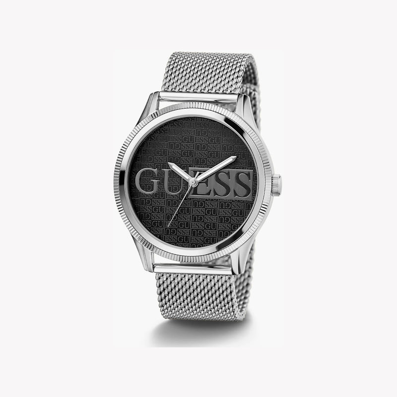 Guess Women's Silver Steel Watch, Black Dial | Gw0710g1 by i-watch