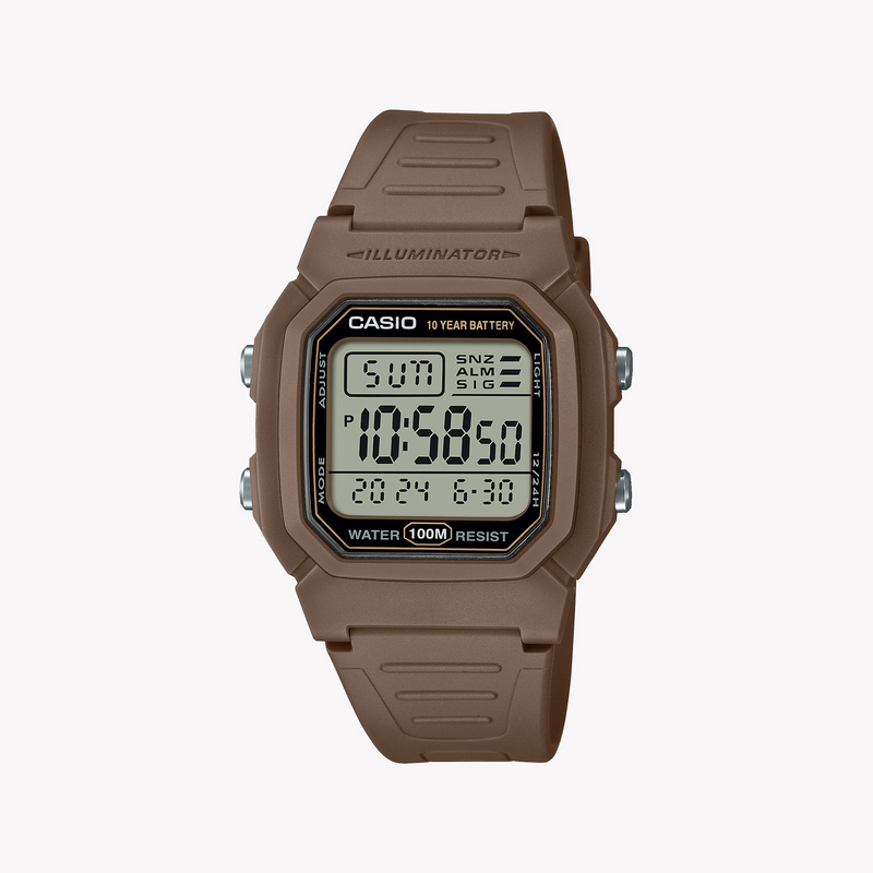 Casio Men's Brown Resin Watch, Digital Display | W-800h-5avdf by i-watch