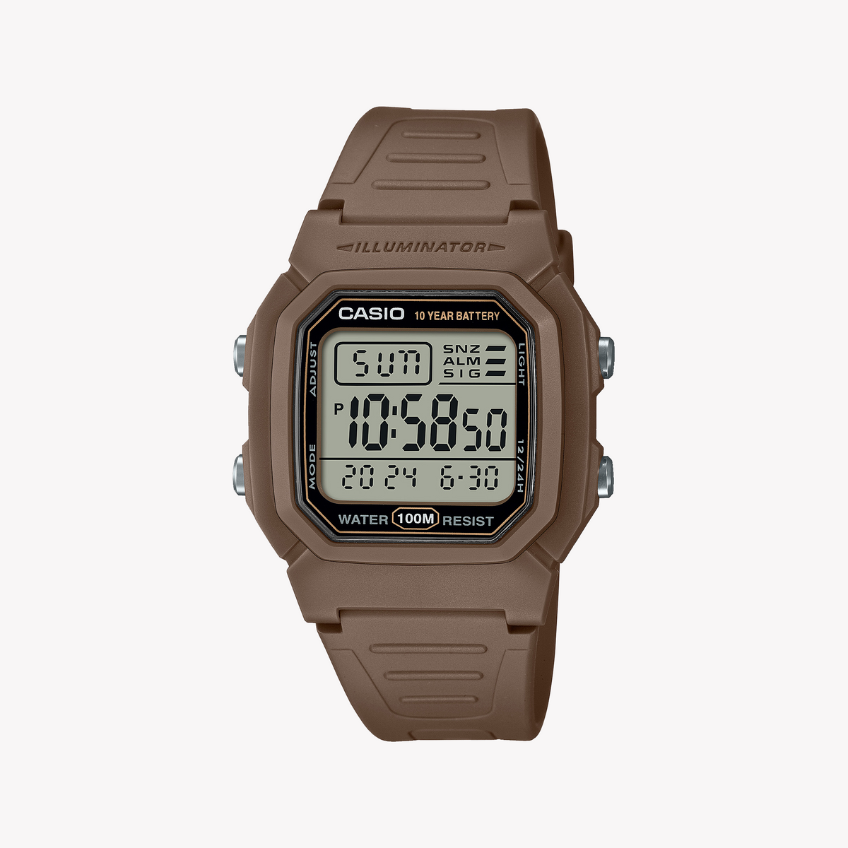 CASIO W-800H-5AVDF ADVENTURE READY - SPORTY MEN'S DIGITAL WATCH WITH 100M WATER RESISTANCE