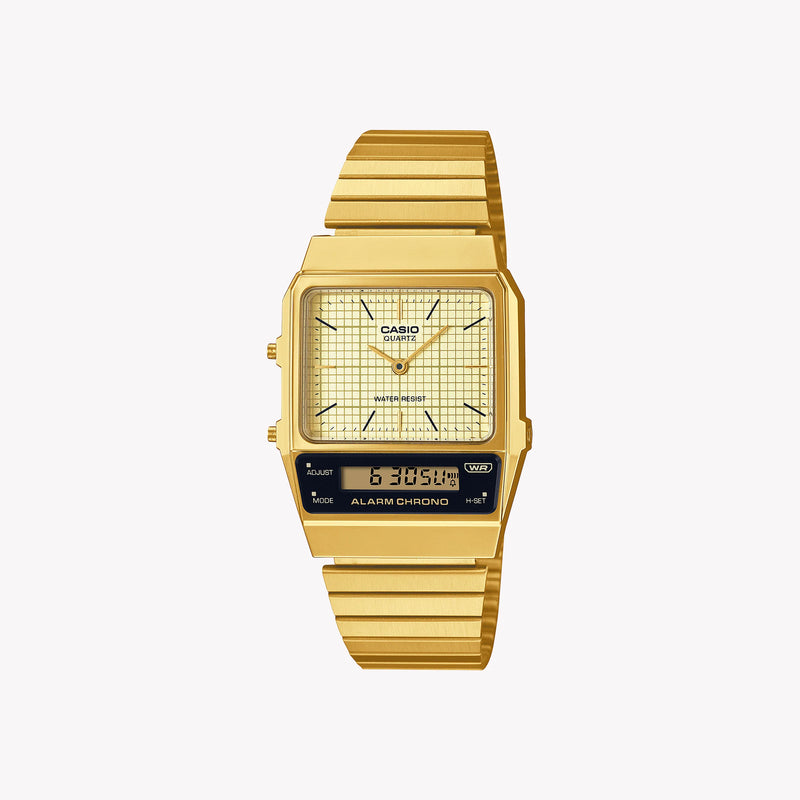 Casio Men's Gold Resin & Stainless Steel Watch | Aq-800eg-9a by i-watch