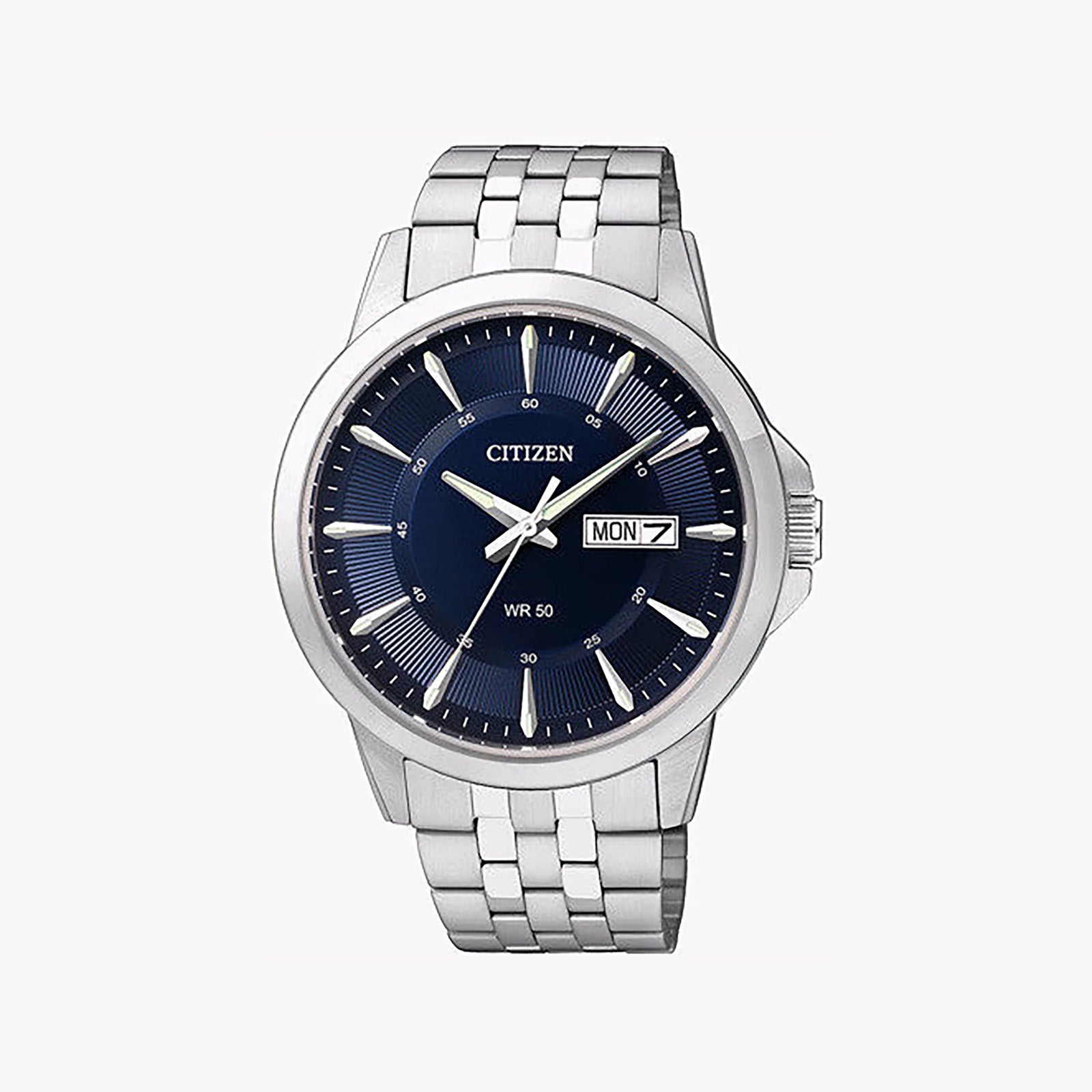 Citizen Men's Silver Stainless Steel, Blue Dial | Bf2011-51l by i-watch