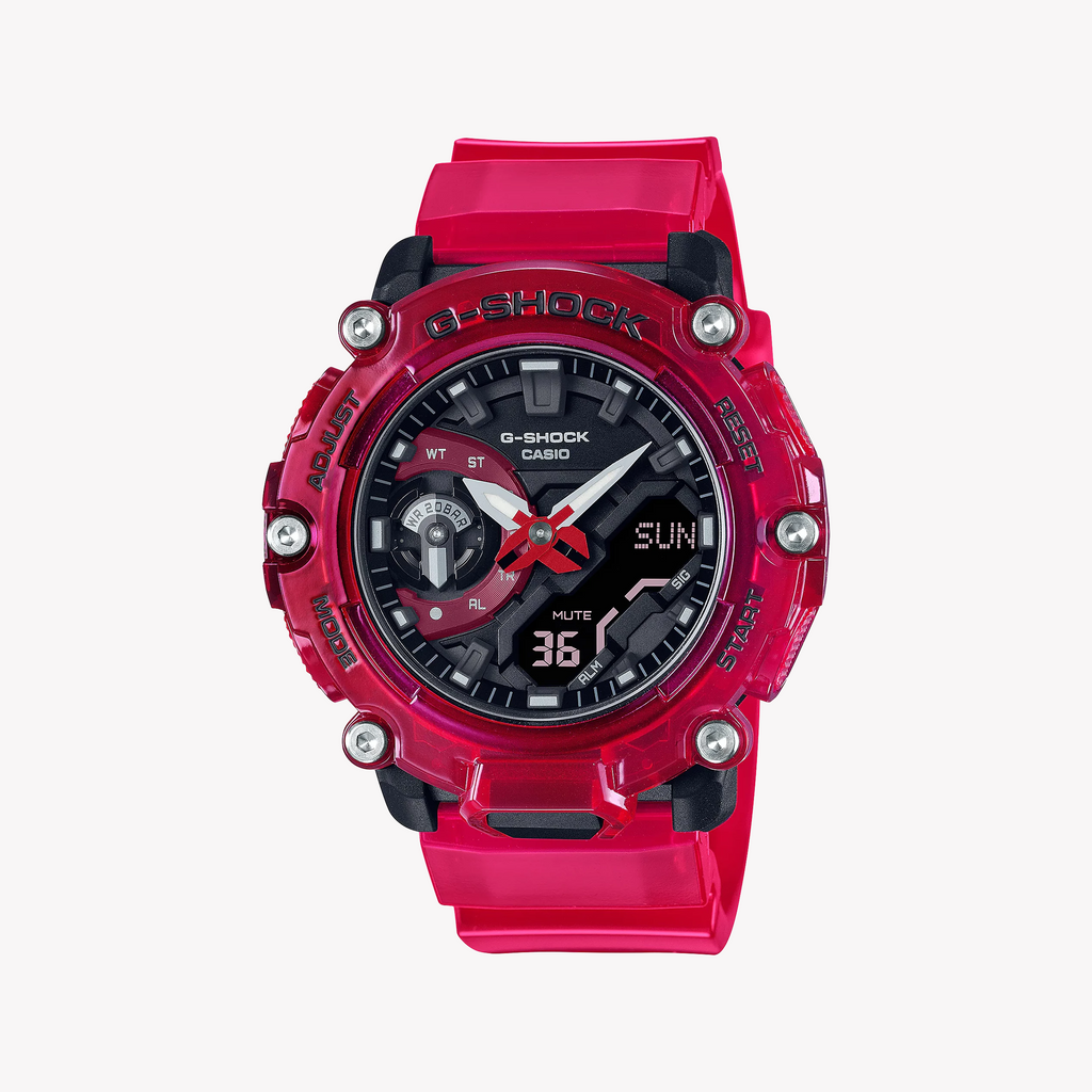 CASIO G-SHOCK GA-2200SKL-4ADR - CHIC RESILIENCE MEN'S WATCH WITH PINK CASE & DIGITAL DIAL