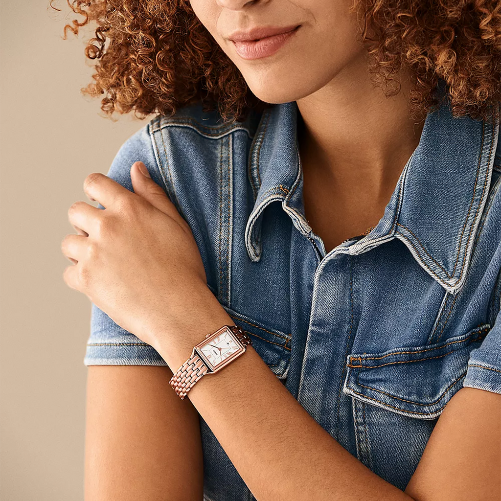 FOSSIL ES5271 ROSE GOLD ELEGANCE - TIMELESS WOMEN'S WATCH with White Dial & Comfort Fit-i-Watch-2