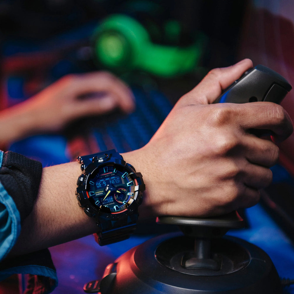 G-Shock Men's Black Resin Watch, Digital Dial | Ga-700rgb-1adr by i-watch