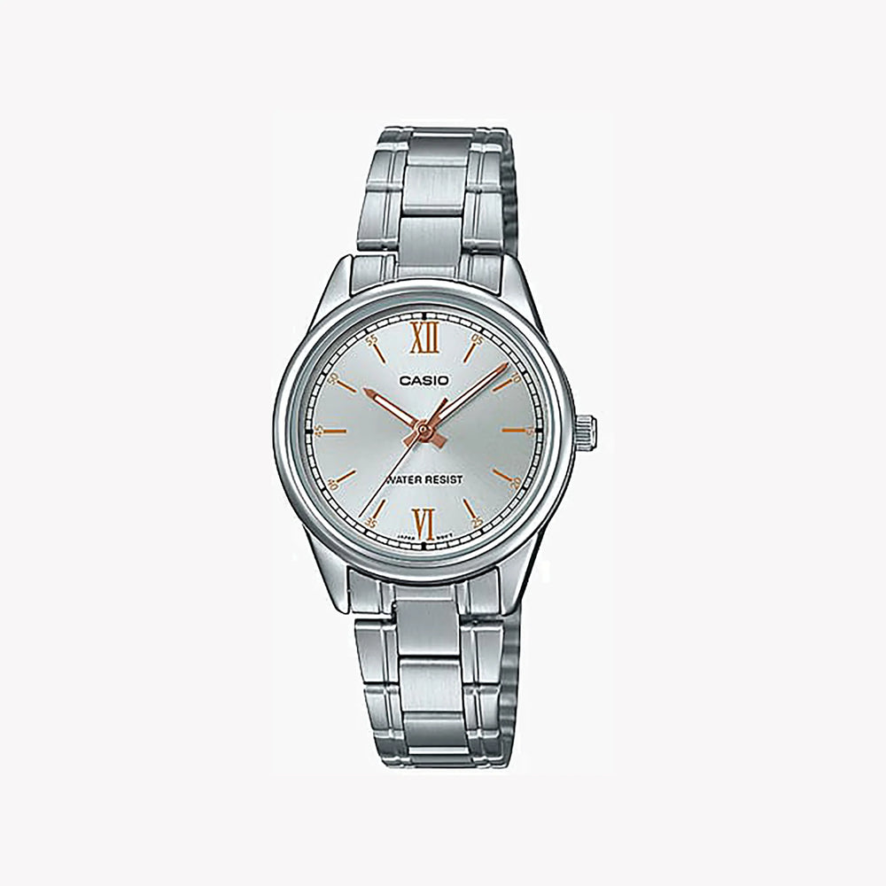 Casio Women's Silver Stainless Steel Watch, Silver Dial | Ltp-V005d-7b2udf by i-watch