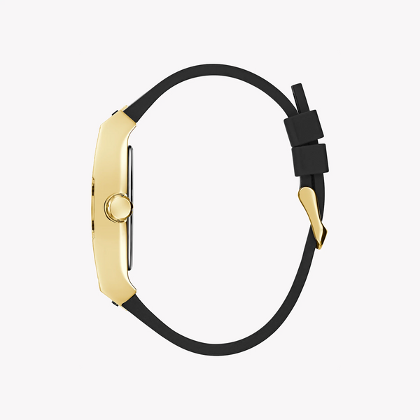 Guess Men's Gold Watch, Black Silicone Band | Gw0564g1 by i-watch