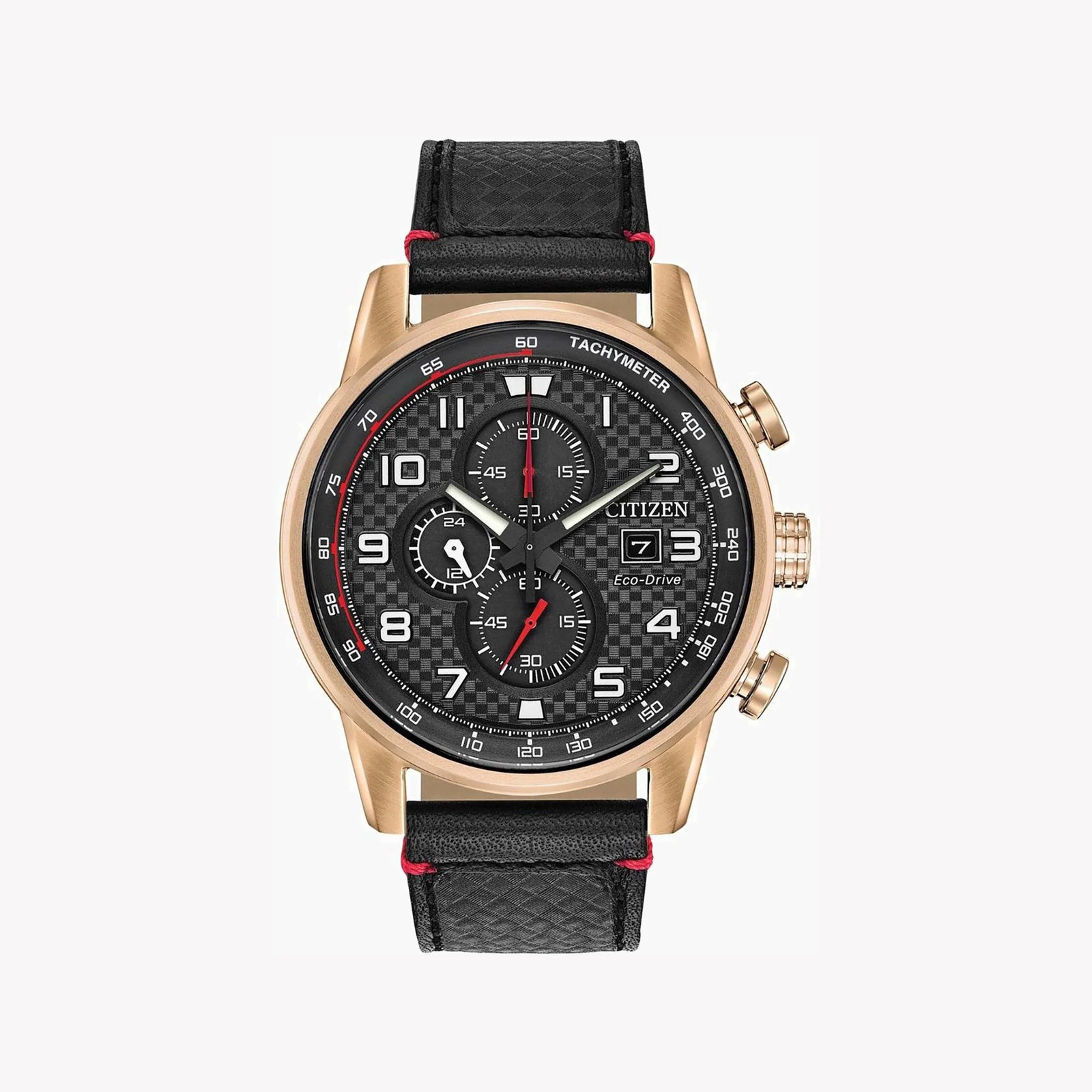 Citizen Ca0683-08e - Elegant Timekeeper - Rose Gold Stainless Steel & Black Leather Men's Watch by i-watch