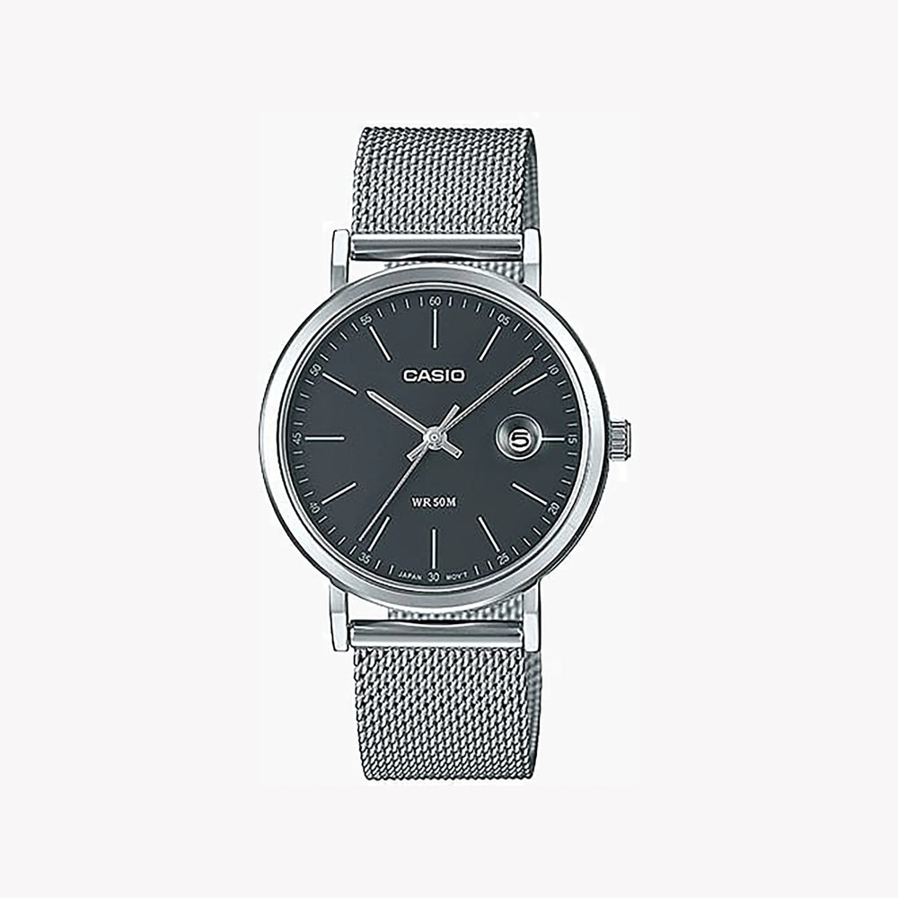 Casio Ltp-E175m-1evdf Sleek Elegance - Stunning Black Dial Women's Watch With Stainless Steel Band by i-watch
