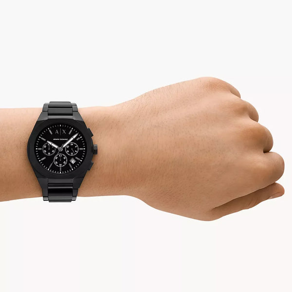 A|X ARMANI EXCHANGE AX4183 - BOLD BLACK ELEGANCE Men's Watch with Sleek Stainless Steel Band and Striking Dial-i-Watch-4