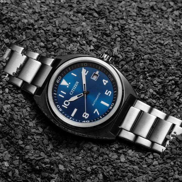Citizen Nj0100-89l Dynamic Versatility - Men's Automatic Watch With Bold Blue Dial & Stainless Steel Bracelet by i-watch