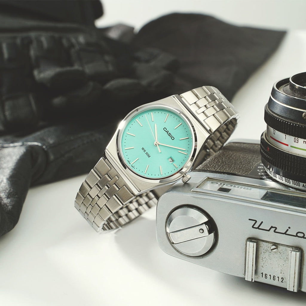 CASIO MTP-B145D-2A1VDF - SPORTY ELEGANCE WITH A VIBRANT BLUE DIAL AND STAINLESS STEEL BRACELET-i-Watch-4