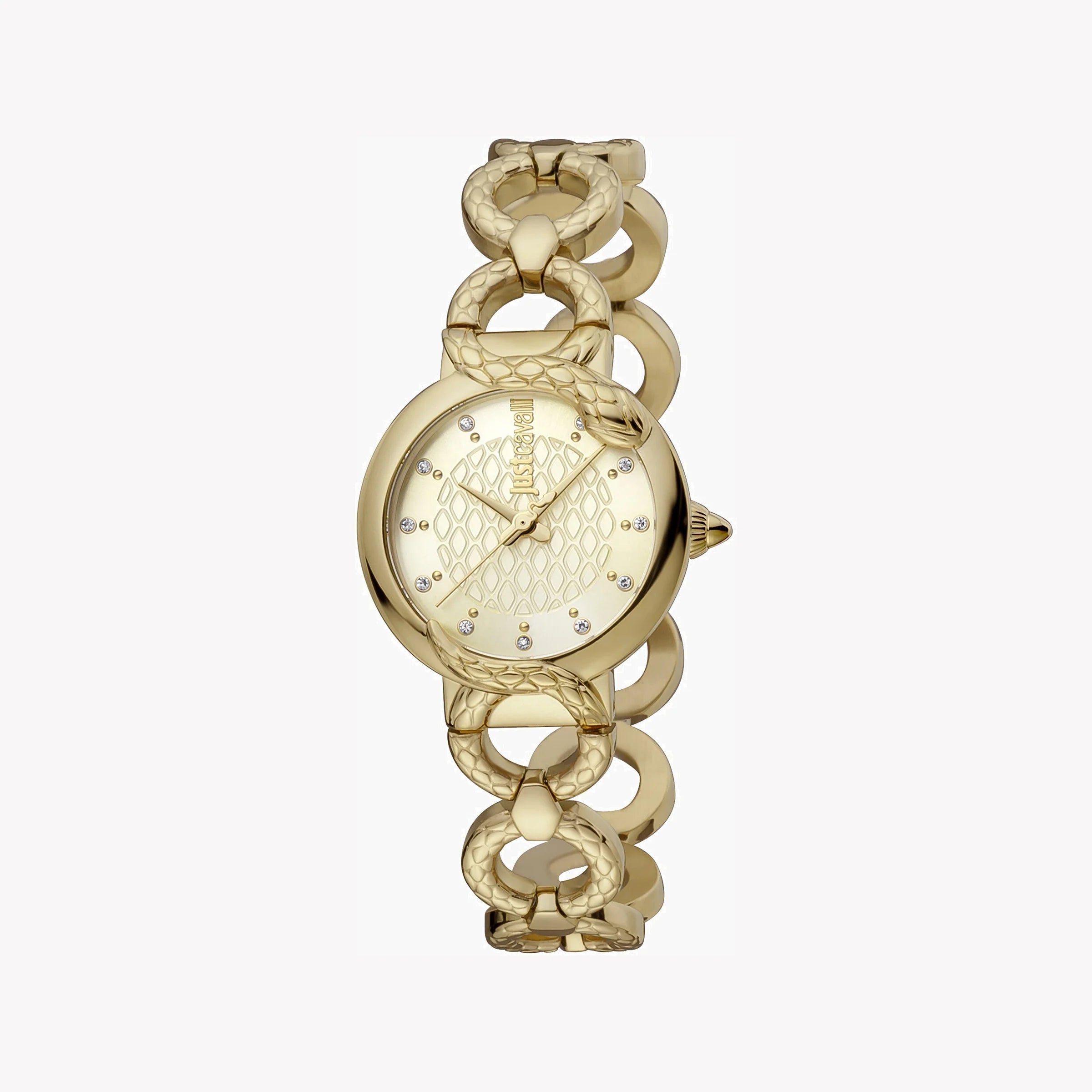 JUST CAVALLI Women's Watch with Gold Stainless Steel Case and Gold Stainless Steel Band