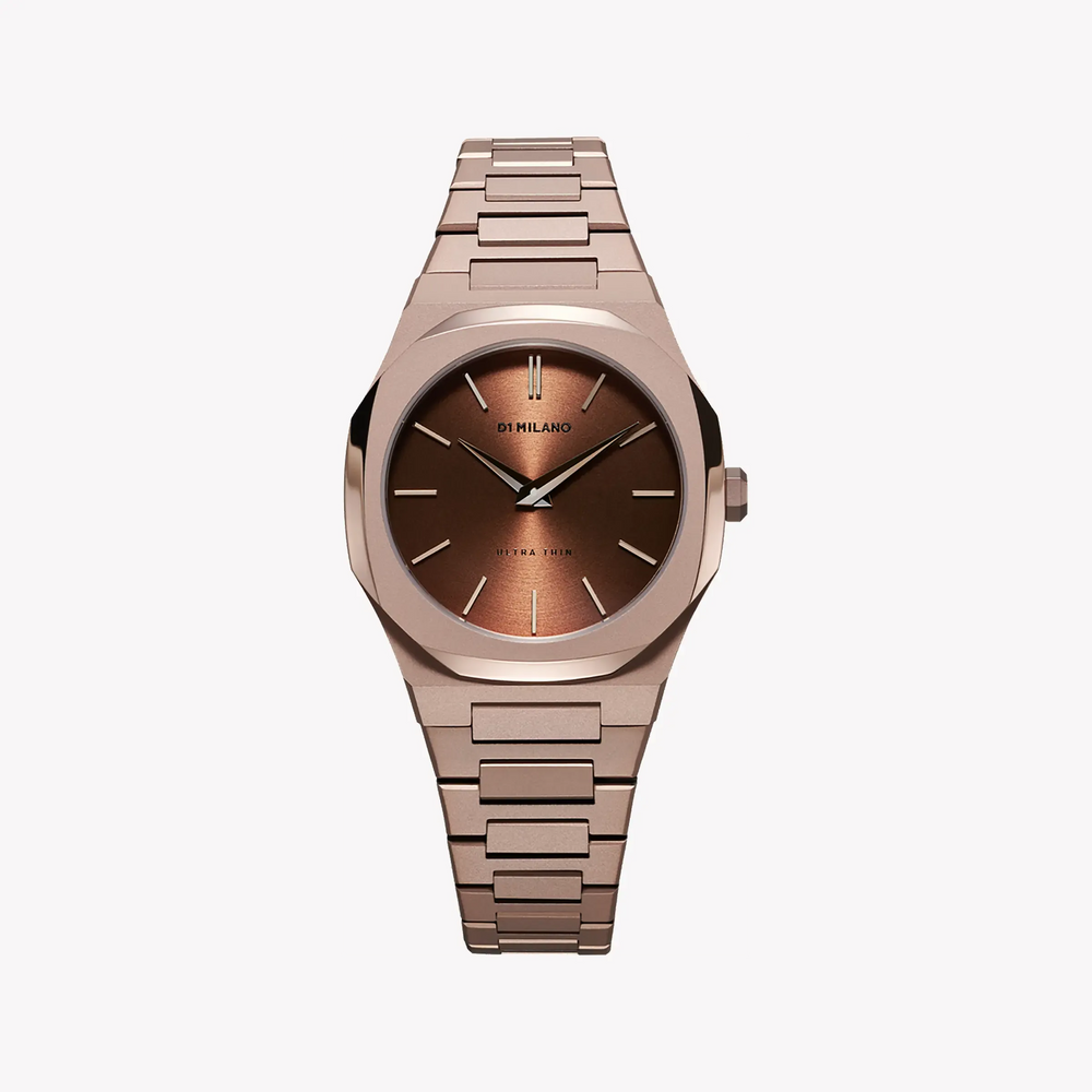 D1 MILANO Women's Rose Gold Watch, Brown Dial | D1-UTBL15 by i-watch