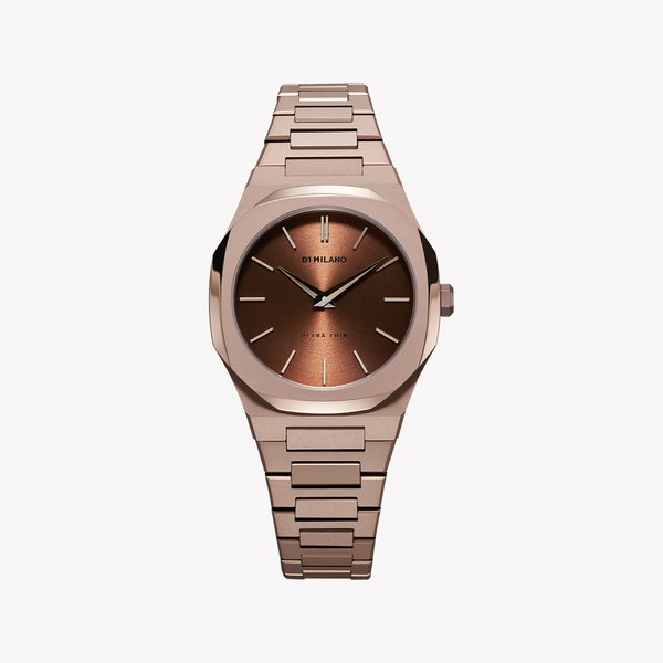 D1 MILANO Women's Rose Gold Watch, Brown Dial | D1-UTBL15 by i-watch