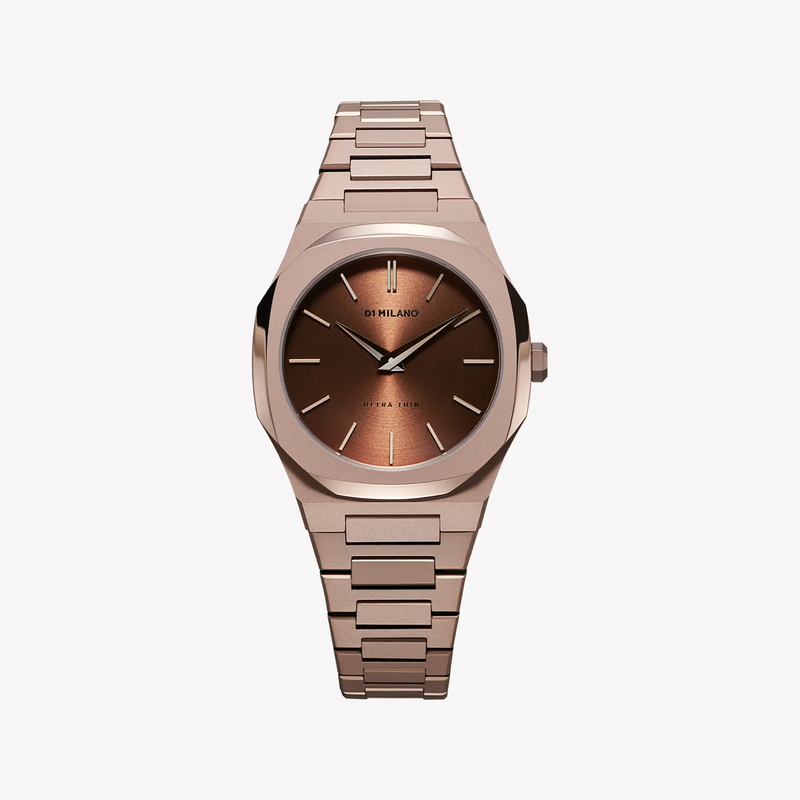 D1 MILANO Women's Rose Gold Watch, Brown Dial | D1-UTBL15 by i-watch