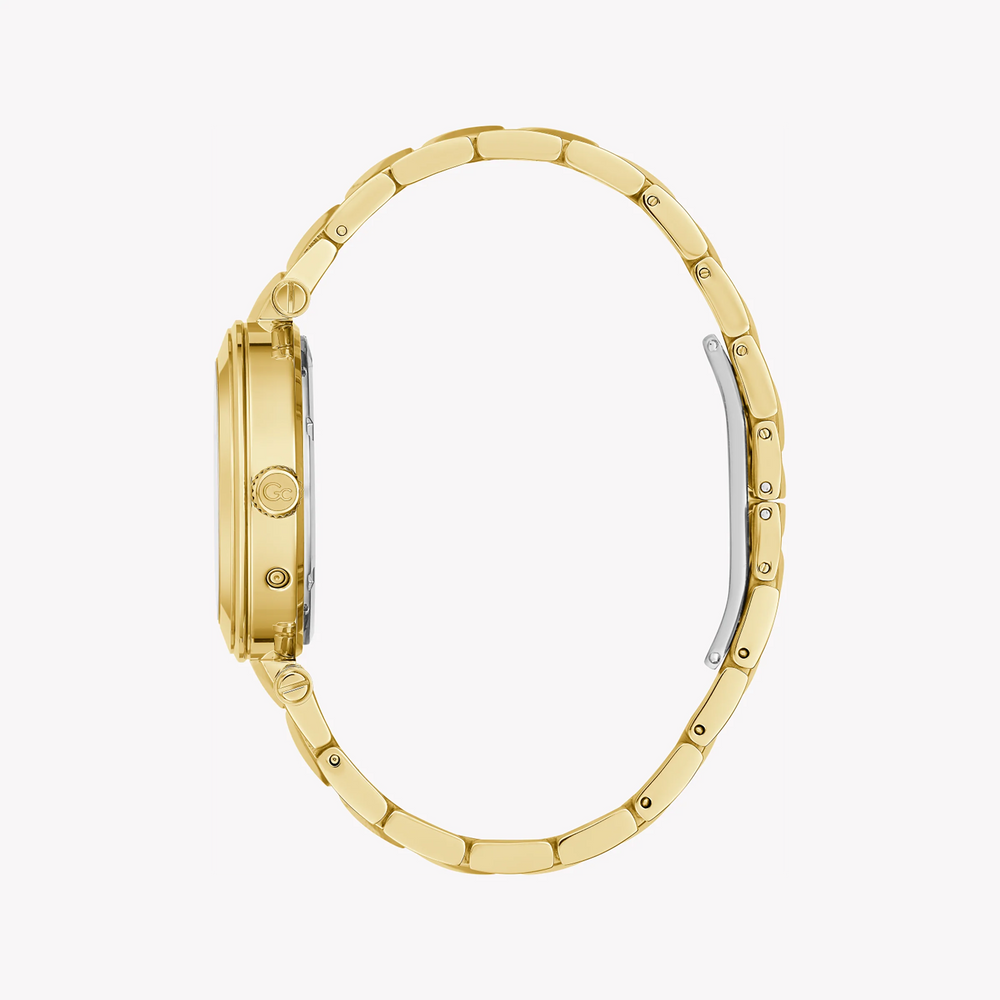 Guess Women's Gold Stainless Steel Watch, White Dial | Y92002l1mf by i-watch